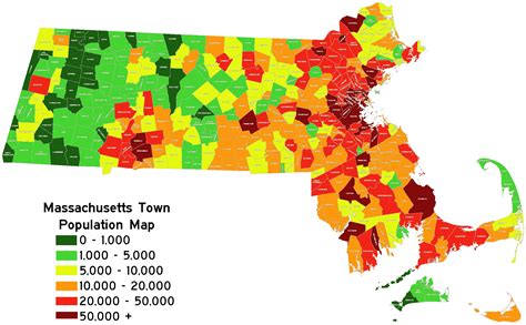 Massachusetts Cities by Population .